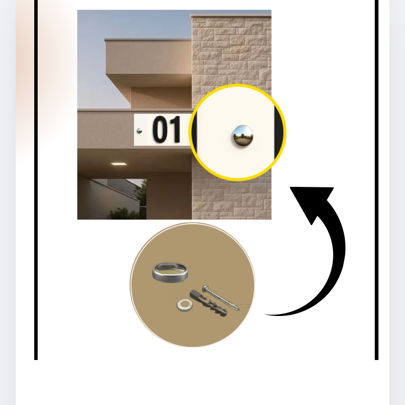 Número de Residenciais Decorativo Premium