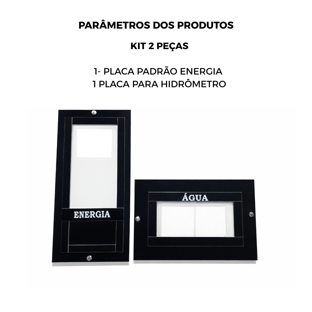 KIT PREMIUM,  PADRÃO DE ENERGIA E HIDRÔMETRO, ACM E VIDRO,